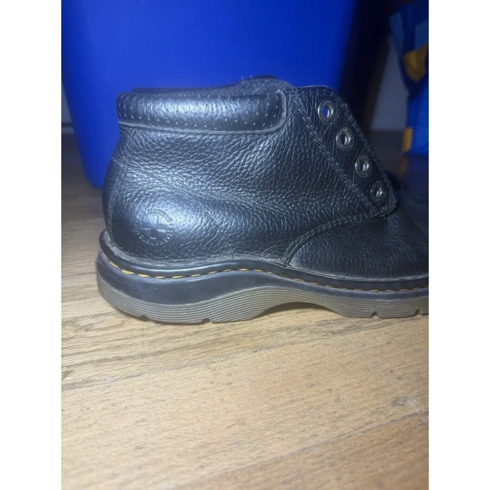 Dr. Martens Black Leather RICO Chukka Ankle Boots Lace-Up Round Toe Men's US 7